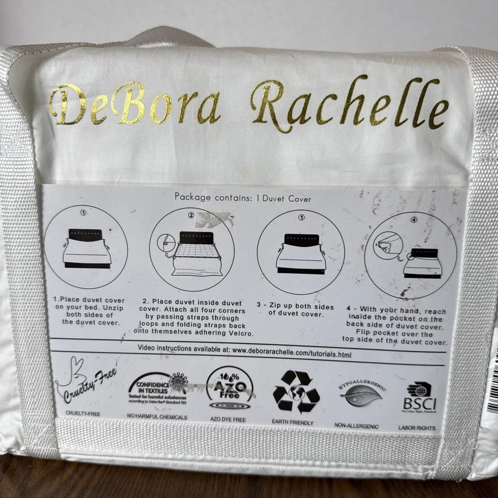 Luxurious Handpicked White Cotton Duvet Cover King Non-allergenic Cruelty Free